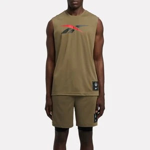 REEBOK EU - Reebok Identity Basketball Logo Tankunisex, Army Green, Size: