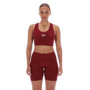 REEBOK EU - Reebok Identity Small Logo Cotton Bra Topunisex, Classic Burgundy, Size: