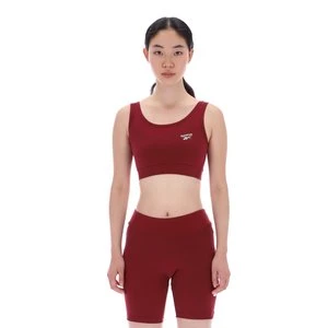 REEBOK EU - Reebok Identity Small Logo Cotton Bra Topunisex, Classic Burgundy, Size: