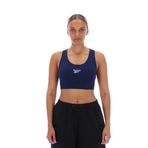 REEBOK EU - Reebok Identity Small Logo Cotton Bra Topunisex, Vector Navy, Size: