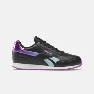 REEBOK EU - Royal Classic Jog 3.0 Girl's Sneakersunisex, Black/Purple Rave/Ai Aqua, Size: