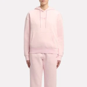 REEBOK EU - Satin Logo Fleece Hoodieunisex, Frosted Berry, Size: