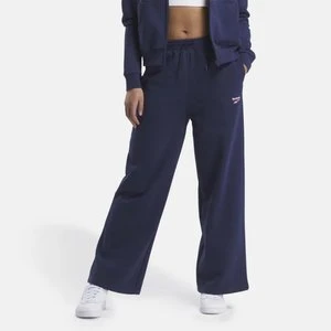 REEBOK EU - Spodnie Reebok Identity Small Logo Fleece Wide Leg, female, Vector Navy, Size: