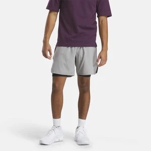 REEBOK EU - Szorty Running Two-in-One 13 cm, male, Grey 3, Size: