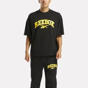 REEBOK EU - Varsity High Density T-Shirtunisex, Black, Size: