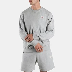Reebok - ID Small Logo Crew Sweatshirt, male, Medium Grey Marl, Size: