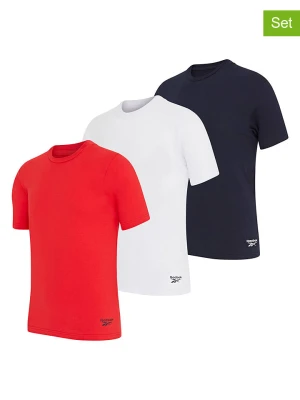 Reebok Koszulki (3 szt.) w kolorze czerwonym, białym i granatowym rozmiar: L