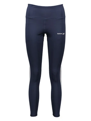 Reebok Legginsy sportowe "Poly" w kolorze granatowym rozmiar: M