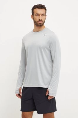 Reebok longsleeve treningowy kolor szary gładki 100071041