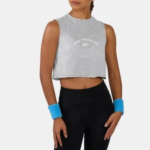 Reebok - Lux Cropped Graphic Tankunisex, Grey Marl, Size: