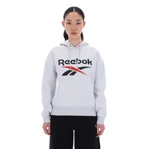 Reebok - Reebok Identity 2-Color Logo Fleece Hoodieunisex, Silver Marl, Size: