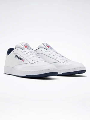 Reebok Skórzane sneakersy "Club C 85" w kolorze biało-granatowym rozmiar: 39