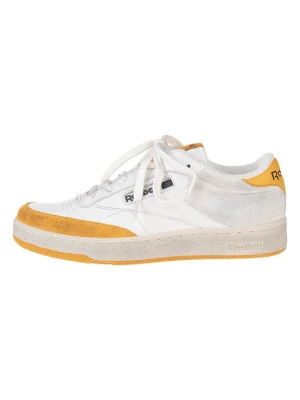 Reebok Skórzane sneakersy "Club C Revenge" w kolorze biało-żółtym rozmiar: 42