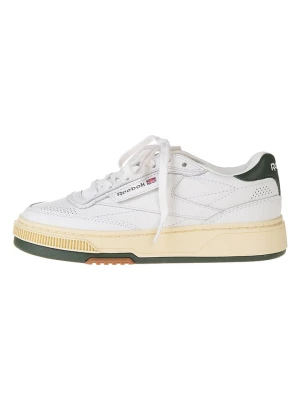 Reebok Skórzane sneakersy "Club C Vintage" w kolorze biało-oliwkowym rozmiar: 44, 5