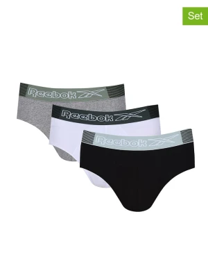 Reebok Slipy (3 pary) "Gavin" w kolorze czarnym, szarym i białym rozmiar: S