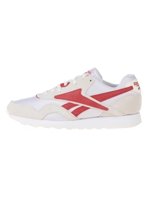 Reebok Sneakersy "Classic Nylon Plus 1" w kolorze biało-beżowo-czerwonym rozmiar: 41