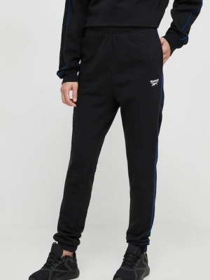 Reebok spodnie dresowe czarny