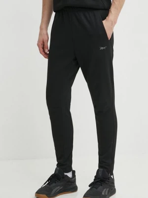 Reebok spodnie treningowe Strength kolor czarny gładkie 100075596