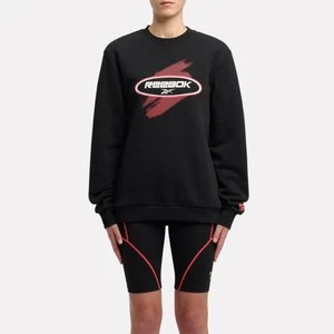 Reebok - Sport Street Moto Fleece Crewneck Sweatshirtunisex, Black, Size: