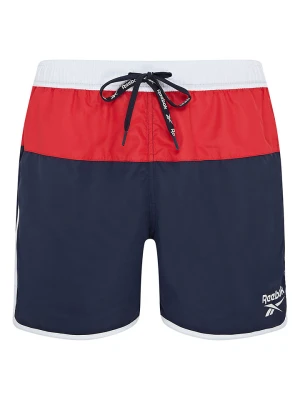 Reebok Szorty kąpielowe "Troy" w kolorze granatowo-czerwono-białym rozmiar: L