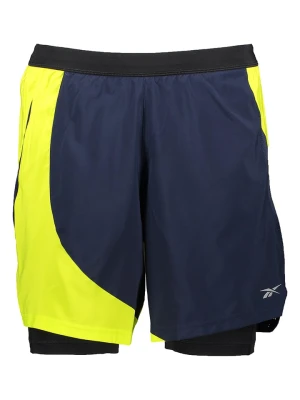 Reebok Szorty w kolorze granatowo-żółtym do biegania rozmiar: XL