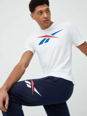 Zdjęcie produktu Reebok t-shirt bawełniany kolor biały z nadrukiem HS4899.100065058