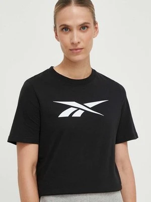 Reebok t-shirt bawełniany kolor czarny 100073066