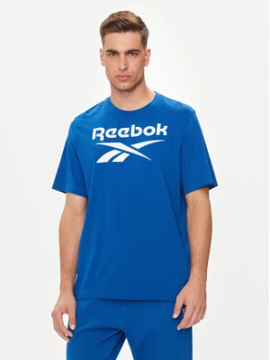 Reebok T-Shirt Big Stacked Logo 100071174 Granatowy Regular Fit