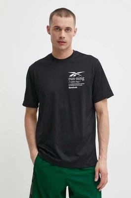 Reebok t-shirt męski kolor czarny z nadrukiem 100075314