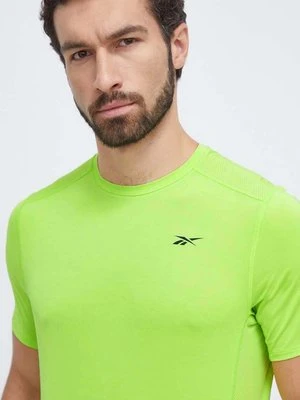 Reebok t-shirt treningowy Activchill kolor zielony gładki