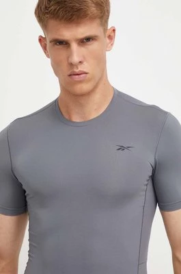 Reebok t-shirt treningowy kolor szary gładki