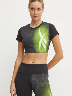 Reebok t-shirt treningowy LUX Collection kolor czarny 100205571