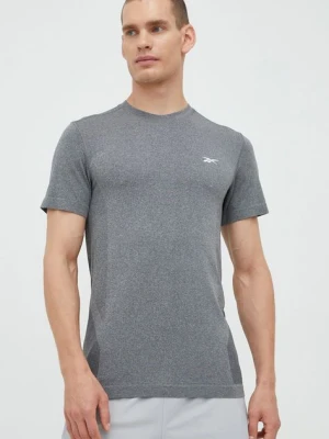 Reebok t-shirt treningowy United by Fitness MyoKnit kolor szary melanżowy