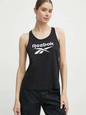 Reebok top bawełniany Identity kolor czarny 100034778