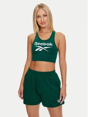 Reebok Top Identity Big Logo Cotton Bralette 100076020 Zielony Slim Fit