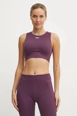 Reebok top treningowy Contour Crop kolor bordowy 100206429