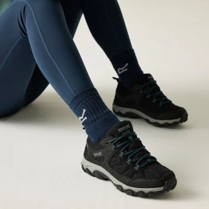 Regatta   Buty damskie trekkingowe niskie z membraną Edgepoint IV Czarny, Rozmiar: