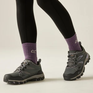 Regatta   Buty damskie trekkingowe niskie z membraną Holcombe III Szary, Rozmiar: