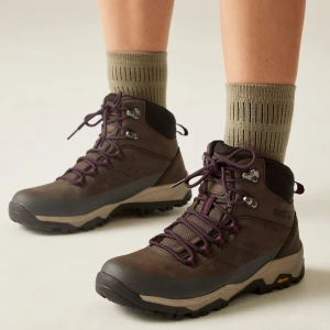 Regatta Buty damskie trekkingowe wysokie z membraną Blake Vibram Brązowy, Rozmiar: