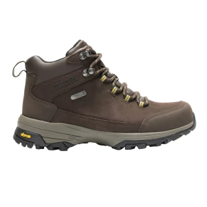 Regatta Buty damskie trekkingowe wysokie z membraną Burrell Leather II Vibram Brązowy