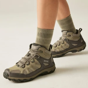 Regatta   Buty damskie trekkingowe wysokie z membraną Edgepoint IV Beżowe, Rozmiar: