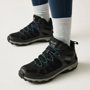 Regatta   Buty damskie trekkingowe wysokie z membraną Edgepoint IV Czarny, Rozmiar: