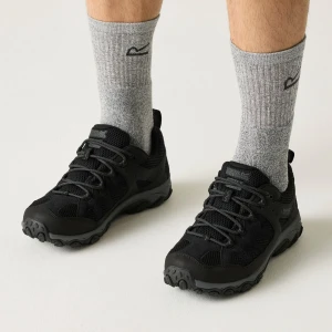 Regatta Buty męskie trekkingowe niskie z membraną Edgepoint IV Czarny, Rozmiar: