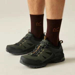 Regatta Buty męskie trekkingowe niskie z membraną Regen Vibram Zielony, Rozmiar: