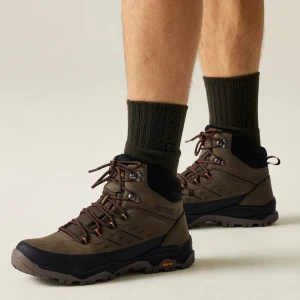 Regatta   Buty męskie trekkingowe wysokie z membraną Blake Vibram Zielony, Rozmiar: