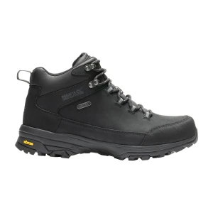 Regatta Buty męskie trekkingowe wysokie z membraną Burrell Leather II Vibram Czarny