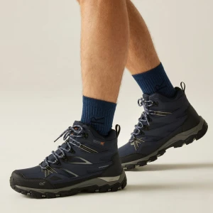 Regatta Buty męskie trekkingowe wysokie z membraną Holcombe III Niebieski, Rozmiar: