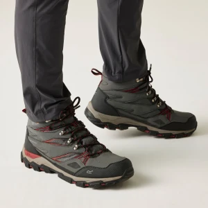 Regatta   Buty męskie trekkingowe wysokie z membraną Holcombe III Szary, Rozmiar:
