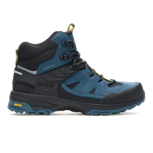 Regatta   Buty męskie trekkingowe wysokie z membraną Regen Vibram Niebieski, Rozmiar: