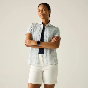 Regatta   Koszula damska z krótkim rękawem Travel Light przeciw insektom Niebieski, Rozmiar: